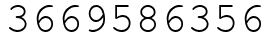 Число 3669586356.