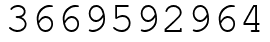 Число 3669592964.