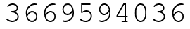 Число 3669594036.