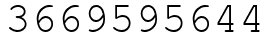 Число 3669595644.