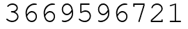 Число 3669596721.