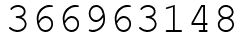 Число 366963148.
