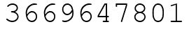 Число 3669647801.