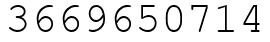 Число 3669650714.