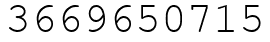 Число 3669650715.