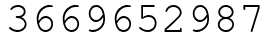 Число 3669652987.