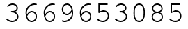 Число 3669653085.