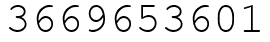 Число 3669653601.