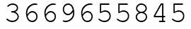 Число 3669655845.