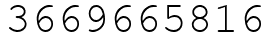 Число 3669665816.