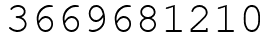 Число 3669681210.