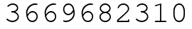 Число 3669682310.