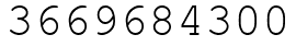 Число 3669684300.