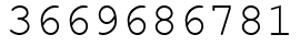 Число 3669686781.