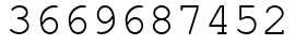 Число 3669687452.