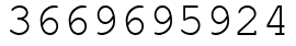 Число 3669695924.