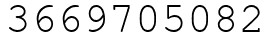 Число 3669705082.