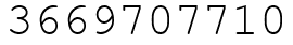 Число 3669707710.