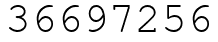 Число 36697256.
