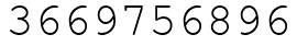 Число 3669756896.