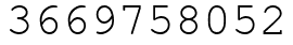 Число 3669758052.