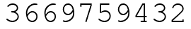 Число 3669759432.
