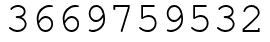 Число 3669759532.