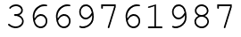 Число 3669761987.