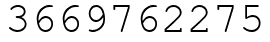 Число 3669762275.