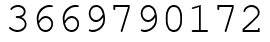 Число 3669790172.