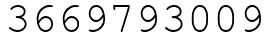 Число 3669793009.
