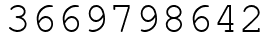 Число 3669798642.