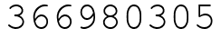 Число 366980305.