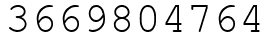 Число 3669804764.