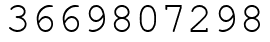 Число 3669807298.