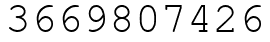 Число 3669807426.