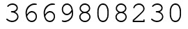 Число 3669808230.