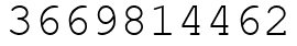 Число 3669814462.