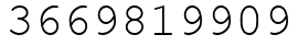 Число 3669819909.