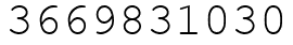 Число 3669831030.
