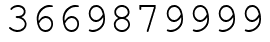 Число 3669879999.