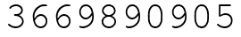 Число 3669890905.