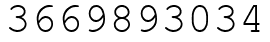 Число 3669893034.