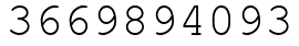 Число 3669894093.