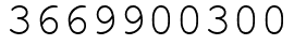 Число 3669900300.