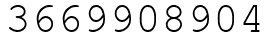 Число 3669908904.