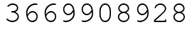 Число 3669908928.