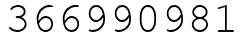 Число 366990981.