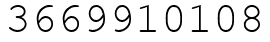 Число 3669910108.
