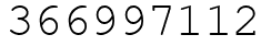 Число 366997112.
